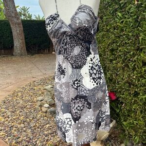 H&M Black and White Floral Mini Dress